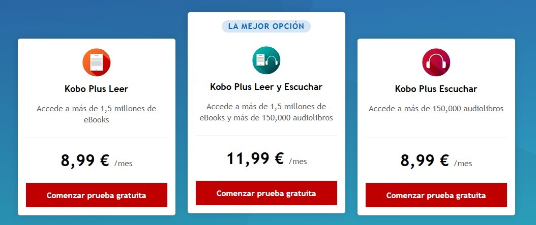 suscripciones kobo